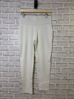 High-Waist White Leggings, size 10-12